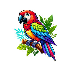 parrot with colorful feathers

