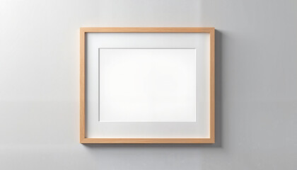 A small wooden frame mockup is displayed in soft natural light, paired with minimalistic décor elements. The warm wood tones and balanced composition make it ideal for showcasing family photos