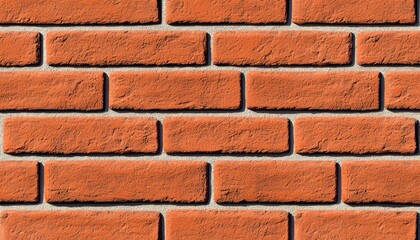 Obraz premium Classic red brick wall, neatly arranged bricks with clean white mortar, timeless construction design, 3D illustration