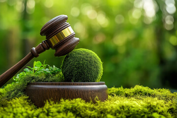 International environment Law. climate regulation concept. law principles of sustainable environmental conservation. environmental protection