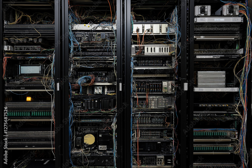 Wall mural inventories of quantum computer cores in high technology