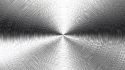 Close-up of a shiny brushed steel surface showing intricate circular patterns and reflections