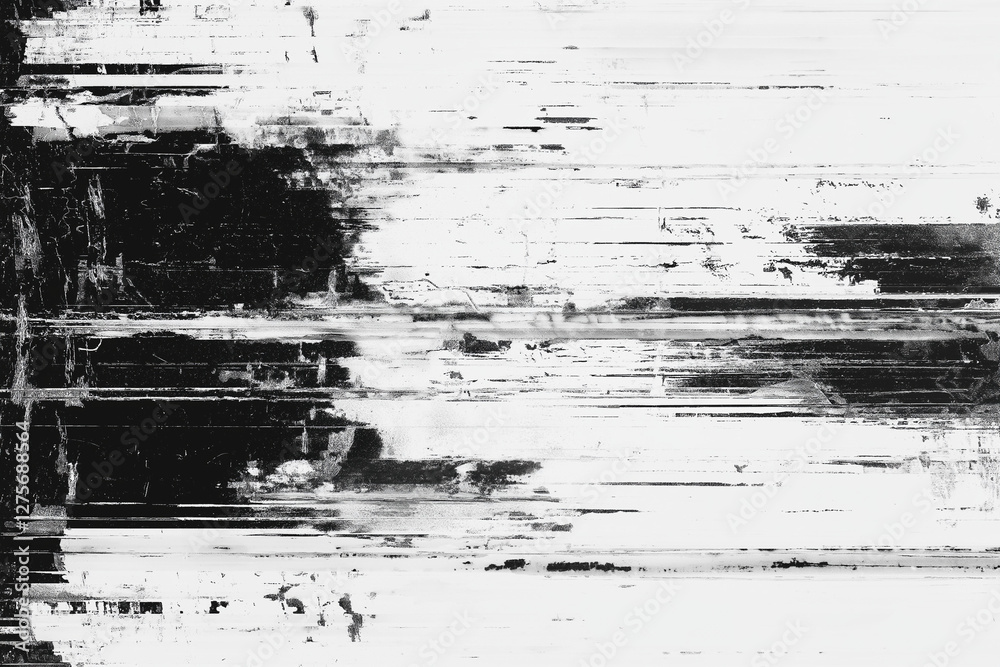 Fototapete abstract futuristic cyberpunk displacement map for 3d rendering. random distorted black white broken