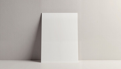 A vertical greeting card mockup displayed against a neutral white background, perfect for highlighting branding or creative stationery designs. The simple and versatile setting ensures your artwork