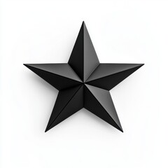Obraz premium Sleek Modern Black Star with Matte Finish for Minimalist Decor