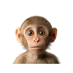 Adorable Baby Rhesus Macaque Monkey Portrait