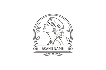 Floral and Line Art Woman Logo Bundle