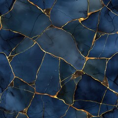 A sophisticated dark blue background featuring striking gold veining that creates an elegant marbled effect. Perfect for use in stylish designs and decor