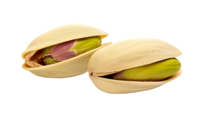 Pistachio nuts isolated on transparent background PNG.
