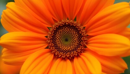 Vibrant Close-Up of an Orange Gerbera Daisy