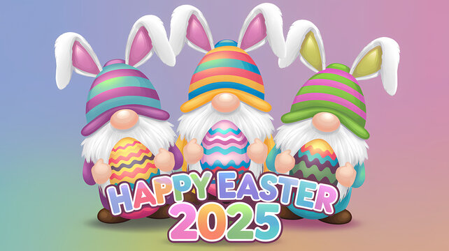 Happy Easter 2025 Gnomes