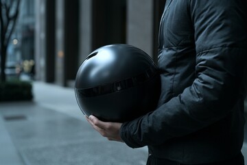 The concept of a sustainable future is embodied by a modern young adult male who navigates through life on an electric scooter, epitomizing the perfect blend of innovation and environmental