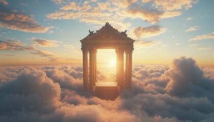 Fototapeta premium Heaven's Gate Sunrise Cloudscape