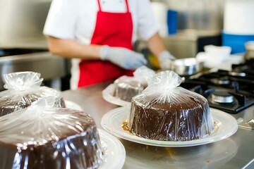 It's a sanitary day at the restaurant, where staff are required to repeatedly wash their workspace