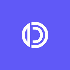 Fototapeta premium letter D circle minimalism business company logo vector illustration template design