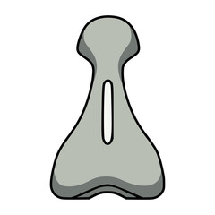 bike seat sport equipment flat color vector illustration template design