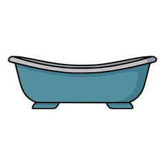 bathtub shower clean hygiene flat color vector illustration template design