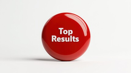 A vibrant red circle with the text "Top Results" in white, centered in the middle of the frame. 