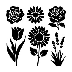 Vibrant Floral Silhouettes Collection