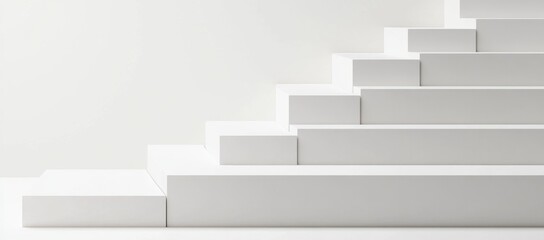 White steps studio background product display