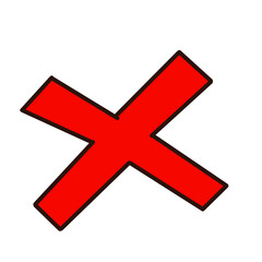 Fototapeta premium red cross mark