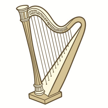 recommend clip art: Harp vector image