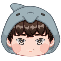 cute boy wears dolphin hoodie