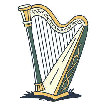 recommend clip art: Harp vector image