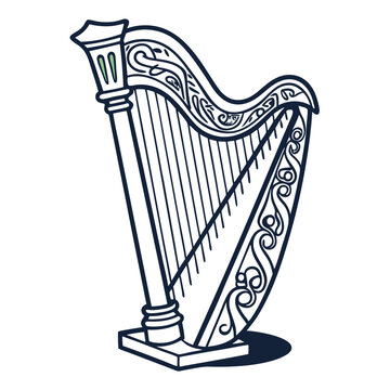 recommend clip art: Harp vector image
