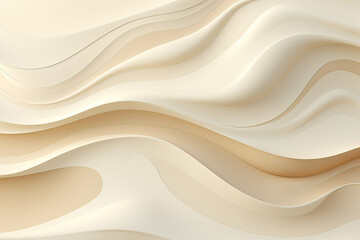 Obraz premium Creamy, flowing abstract background with gentle curves and waves. Soft, elegant design with subtle shadows and highlights. Ideal for presentations, websites, or artistic projects.