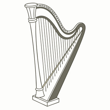 recommend clip art: Harp vector image