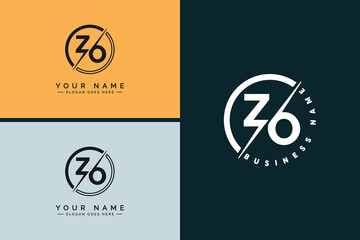 Abstract Letter ZO Logo - Initial Monogram Template for Alphabet Z and O