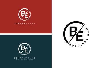 Creative Monogram for Initial Letter BE Logo - Minimal Vector Logo Template for alphabet B & E
