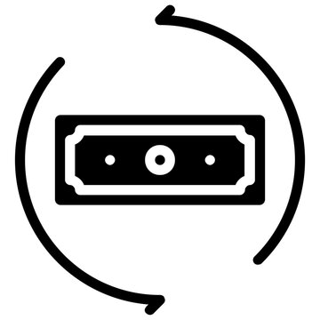 chargeback vector glyph icon