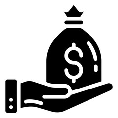 loan vector glyph icon