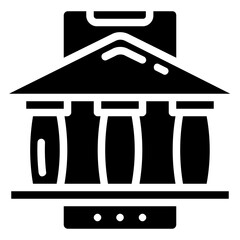m-banking vector glyph icon