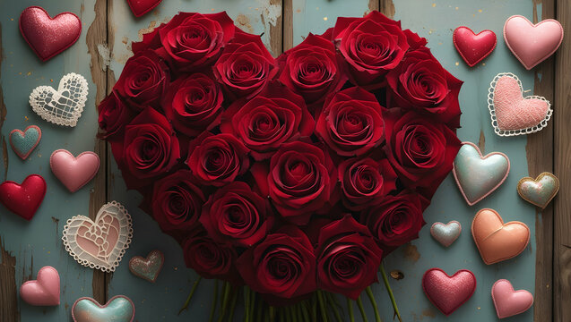 lush heartshaped arrangement of longstem