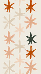 Colorful abstract pattern with star shapes on light background