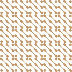 Seamless pattern a repeating motif of stylized bones or abstract dumbbell shapes in a warm beige or light brown tone against a clean white background. 