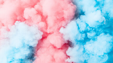 Fototapeta premium Pastel pink and blue clouds create dreamy atmosphere