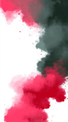 Obraz premium smoke in red and green hues on white background