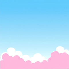 Pastel clouds against blue sky create serene atmosphere