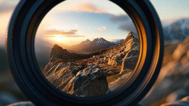 Captivating mountain landscape through a camera lens