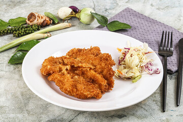 Tonkatsu fried cutlet with cabbage
