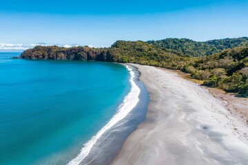 Aerial view of a National Park in La Fortuna, Central America, a popular tourist destination for Costa Rica beach travel and landscape