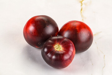 Black ripe juicy organic tomato