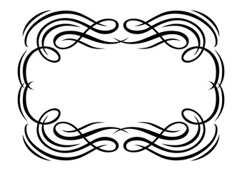 Fototapeta premium Vintage swirling frame. Retro decorative curling vignette.