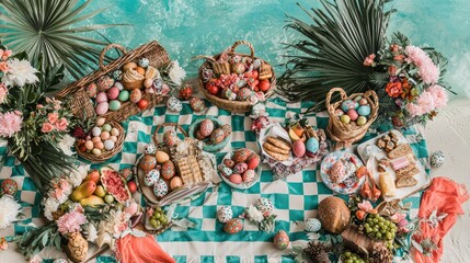 Easter Picnic by the Pool