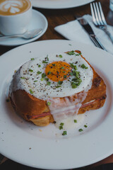 Croque Madame, Cappuccino, and Pancakes – Perfect Breakfast
