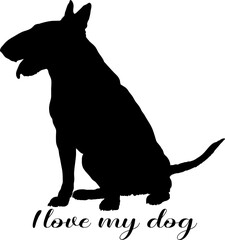 dog silhouette, dog, dog breeds, logo, vector, silhouette, i love my dog, animal, illustration, icon, sign, design, black, symbol, pet, love
